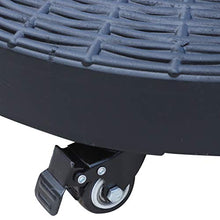 Outsunny Base per Ombrellone Diametro 4 Cm 4 Rotelle con Freni Tondo da Giardino Acciaio Resina ∅52 x 41cm Nero