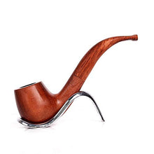 Pipa Redwood nera ed ebano fumante classica curvata portatile, mogano