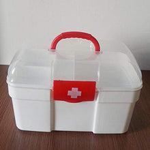 Abuky, scatola di pronto soccorso per la casa, portatile, scatola di plastica, 27,5 x 19 x 16 cm, bianco