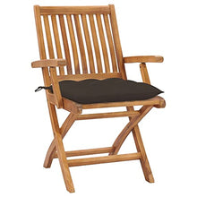 vidaXL Sedie da Giardino 2 pz con Cuscini Talpa in Massello di Teak