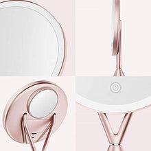 PYROJEWEL. Specchio da Tavolo Specchio cosmetico con Il Desktop Lampada LED 5X riempimento Lente di ingrandimento del Desktop Luce a LED Specchio Xuan - Una Visita Vale la Pena