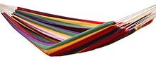 AMANKA Amaca XXL per 2 Persone a Righe Multicolor Arcobaleno 400x160cm | Supporta Fino a 150 kg | 100% Cotone | Amache Persone Insieme