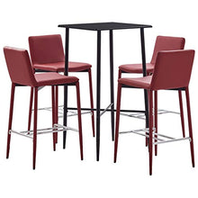 SKM Set da Bar 5 pz in Similpelle Rosso Vino G