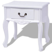 Tidyard Comodino Bianco 2 Pezzi, Comodino Elegante Moderno con 1 Cassetto, 43x33x45,5 cm