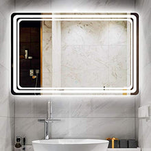 HL LED luce bagno specchio impermeabile e anti-appannamento touch screen interruttore 500 * 700 mm, adatto per il bagno bellezza trucco-Bianco