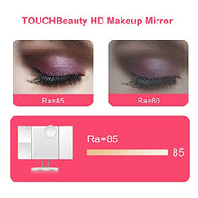 TOUCHBeauty Specchio per Trucco Illuminato,Specchio Trucco con Luce LED Regolabile,Ingranditore 1X/2X/3X/7X,con Touch Screen Tri-Fold e Base,Caricatore USB o Wireless AG-1971W(Bianca)