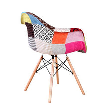Sweethome - Set di 2 sedie da pranzo con rivestimento moderno patchwork, per cucina, soggiorno, ufficio, bar, (rosso)