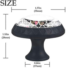 Cuori e rose Pomelli per Porta Set di 4 Pomelli per Mobili Manopole per Cassetti Cucina Armadio Vetro