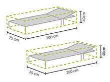 Set di 2 coperture per lettino da giardino, 200 x 75 cm, resistenti alle intemperie
