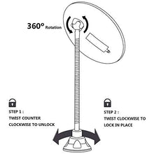 Kaper Go Ingrandimento 10X LED Rotazione a 360 Gradi Ventosa Tubo in Metallo Specchio Rotondo/Specchio/Specchio Appeso
