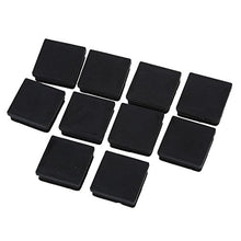 ACAMPTAR 10 Pezzi 40 mm x 40mm Cappucci Neri Quadrato di plastica Tubo Inserti