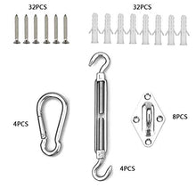 Gwolf Kit di Fissaggio per Tende da Sole, Set di Accessori per Tende da Sole, Kit di Fissaggio per Tende da Vela, Kit di Accessori per Vela da Vela per Tende da Sole in Acciaio Inossidabile 80 Pezzi