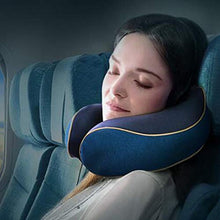 Gwgbxx Cuscino a Forma di U Cuscino per Il Collo Cuscino Portatile Cuscino cervicale in Cotone Memoria Cuscino da Viaggio per Aereo
