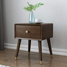 HYY-YY Comodino Noce Comodino Camera Da Letto Comodino Comodino Legno Cera Olio Mobili Armadietto Per Casa Camera Da Letto Accessori Ufficio Comodini (Colore: Marrone, Dimensioni: 35X40X45CM)