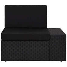 vidaXL Set Divani da Giardino 8 pz in Polyrattan Nero