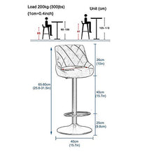 Moderni Sedia Home Cucina Sgabello Set di 2, altezza regolabile Bar sgabelli girevole Sgabelli da bancone Sedia da bar in velluto moderno I tappeto imbottito Sgabelli for bistrot, sedie da pranzo caff