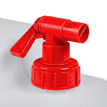 Relaxdays Tanica con Rubinetto, Coperchio a Vite del Contenitore, per Acqua Potabile, 23 L, senza BPA, rosso/bianco