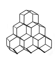 Pusher Di-Vino Wine Rack Cantinetta per Vino, 6 Posti, Nero