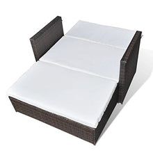 Tidyard- Set Divani da Giardino, Set Divano Esterno 5 pz in Polirattan Modulare Marrone