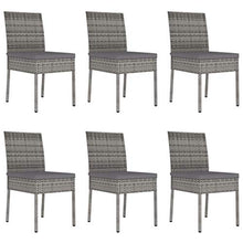SKM Set da Pranzo da Giardino 7 pz in Polyrattan Grigio (54.95kg)