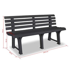 BIGTO, Panca da Giardino in plastica e Legno