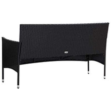 UnfadeMemory Set Divani da Giardino 4 pz con Cuscini in Polyrattan Nero
