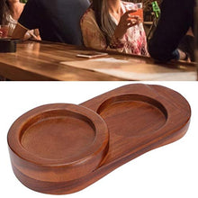 Vassoio in vetro, vassoio per tazza da whisky, vassoio per sigari in legno rustico, per la decorazione dell'ufficio domestico(Oval (without ashtray))
