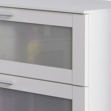 trendteam smart living Badkommode XXL Weiß Melamin, Glas Satiniert, BxHxT 70x89x41 cm Arredamenti, Legno, Bianco, Taglia unica
