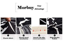 Copridivano Elasticizzato 3 posti, Morbuy Senza Braccili Fodera Copridivani Universale Divano con Corda Fissa Sofa Protettore Copertura Divano Copridivano con Penisola (4 posti,Nero)