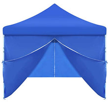 vidaXL Tenda Pieghevole Pop-Up 8 Pareti Laterali Blu Tendone Padiglione Bersò