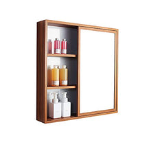 Bathroom mirror cabinet 23,6"X 27,5" X 4,7" Colore Europeo del Governo di Alluminio dello Specchio del Bagno dello Spazio d'Annata Europeo Push-Pull Armadio Multifunzione A Parete con Specchio
