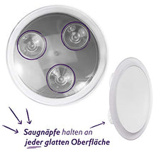 Fantasia - Specchio ad ingrandimento 5x, con 3 ventose, in plastica, ø 23 cm