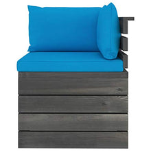 FAMIROSA Set Divani da Giardino su Pallet 6 pz con Cuscini Massello Pino-1867