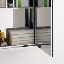 Armadietti a specchio Da Bagno in Acciaio Inossidabile Armadietto Bagno Doppia Porta Mobile Contenitore Multifunzionale A Strati Impermeabile E Resistente All'umidità