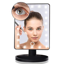 BD.Y Specchi per Trucco Specchio Pieghevole a LED Naturale a 360 Gradi 10X Specchio Pieghevole Rotante Specchio ingranditore Flessibile