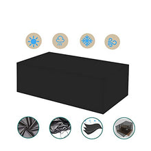 LJWLZFVT Copertura per Tavolo da Giardino Copertura per Mobili da Giardino Resistente Strappo Impermeabile 210D Copertura Impermeabile per mobili da Giardino-Nero 156x156x65cm