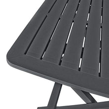 FAMIROSA Set da Bistrot 3 pz Pieghevole in Plastica Antracite