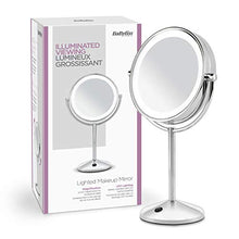 BaByliss 9436E Specchio Luminoso a LED, Rotondo, Ingrandimento Double Face x 10