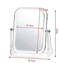 ZCM Specchio Cosmetico da Trucco, Specchio da Tavolo Bifacciale di Bellezza Ingrandimento 3X Specchio Cosmetico Specchio da Bagno Girevole A 360 °, Trasparente