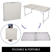 Huazhang - Tavolo pieghevole multiuso portatile, 120 x 60 x 170 cm, colore: Bianco