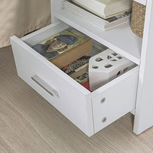 SoBuy Comodino Bianco, Comodino Letto con cassetto FBT66-W