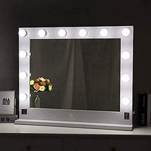 WQERLC Specchio a Parete, Specchio Cosmetico Dimmer con Specchio da Trucco e Trucco Vintage a Led con e Spina per Toeletta, Specchi da Bagno a Parete
