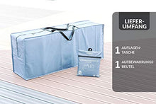 Chefarone Borsa Impermeabile per Cuscini per divani da giardino – Protegge i tuoi cuscini per diva-no e per panchina da esterno – Custodia impermeabile in poliestere spesso - 125x50x32 cm