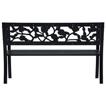 VidaXL - Panca da giardino, 125 cm, colore: Nero