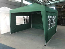 Gazebo Pieghevole Giardino con Teli Laterali E Finestra 3X3 Automatico Fiera (Verde)