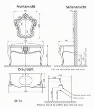 Lavabo di design Luxus in marmo con specchio