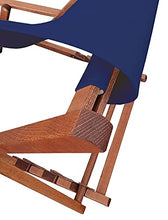 Erst-Holz 5 Varianti/Colori di Tessuti per Robusta Sedia a Sdraio particolarmente Larga V-10-500, Colore di Stoffa:Blu