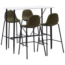 UnfadeMemory Set da Bar Set di mobili per Cucina, Mobili da Bar Tavolo 5 pz in Tessuto Marrone