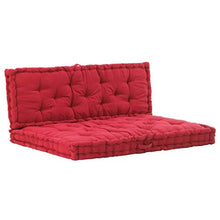 OUSEE Cuscini per Pallet e Pavimento 2 pz in Cotone Rosso bordò