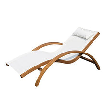 Outsunny Sedia a Sdraio Relax Lettino Prendisole Giardino Esterno Legno 161 × 72 × 68cm